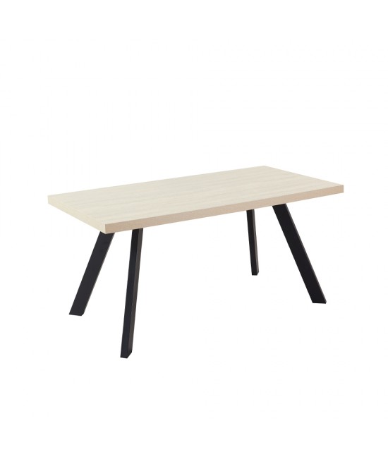 LITHOS ΤΡΑΠΕΖΙ BEIGE ΜΑΥΡΟ 160x80x76cm