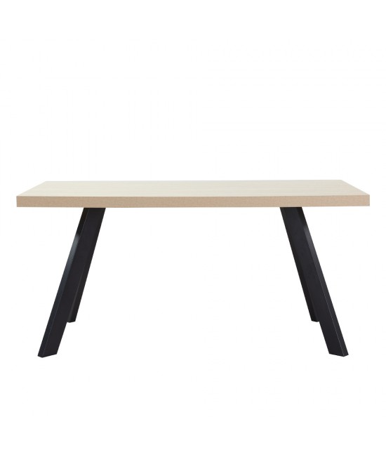 LITHOS ΤΡΑΠΕΖΙ BEIGE ΜΑΥΡΟ 160x80x76cm