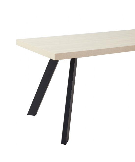 LITHOS ΤΡΑΠΕΖΙ BEIGE ΜΑΥΡΟ 160x80x76cm