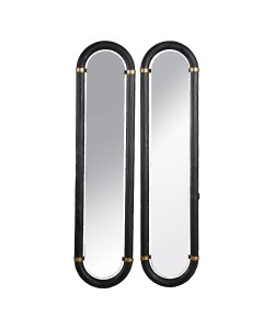 COLOMBO ΚΑΘΡΕΠΤΗΣ SET 2ΤΕΜ ΜΑΥΡΟ ΧΡΥΣΟ 31x4x130cm