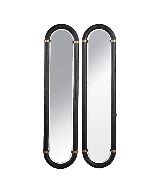 COLOMBO ΚΑΘΡΕΠΤΗΣ SET 2ΤΕΜ ΜΑΥΡΟ ΧΡΥΣΟ 31x4x130cm COLOMBO ΚΑΘΡΕΠΤΗΣ SET 2ΤΕΜ ΜΑΥΡΟ ΧΡΥΣΟ 31x4x130cm