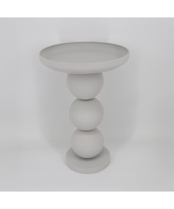 PERLA SIDE TABLE OFF WHITE 41x41x61cm