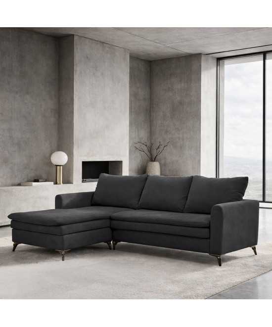 SCANDALO ΚΑΝΑΠΕΣ ΓΩΝΙΑ ΑΝΑΣΤΡΕΨΙΜΗ ΑΝΘΡΑΚΙ ASTI 15 265x188x99cm