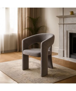 COCO ΚΑΡΕΚΛΑ ΠΟΛΥΘΡΟΝΑ ΓΚΡΙ ΣΚΟΥΡΟ 60x56x81cm