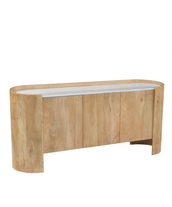 DON ΜΠΟΥΦΕΣ 3ΠΟΡΤΕΣ ΦΥΣΙΚΟ ΛΕΥΚΟ 165x45x75cm