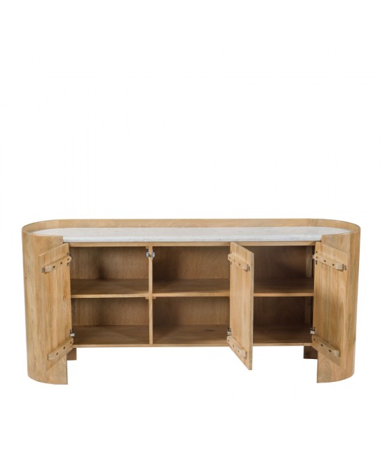 DON ΜΠΟΥΦΕΣ 3ΠΟΡΤΕΣ ΦΥΣΙΚΟ ΛΕΥΚΟ 165x45x75cm