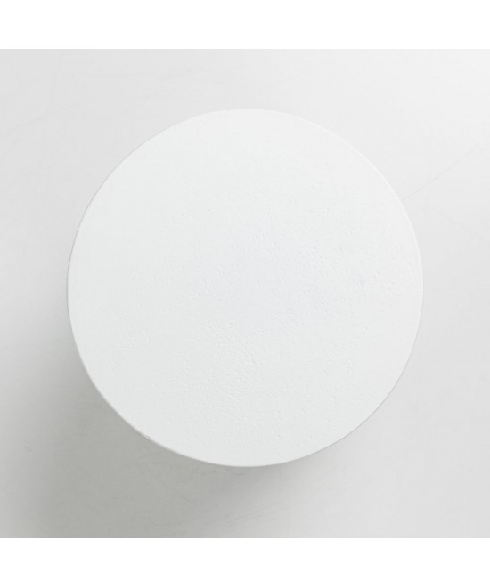 LITHOS ROUND SIDE TABLE ΛΕΥΚΟ 35.5x35.5x45cm