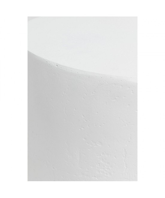 LITHOS ROUND SIDE TABLE ΛΕΥΚΟ 35.5x35.5x45cm