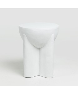 LITHOS HANDLE SIDE TABLE ΛΕΥΚΟ 36.5x36.5x46.5cm