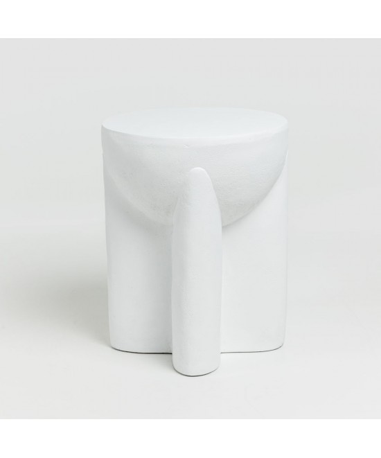 LITHOS HANDLE SIDE TABLE ΛΕΥΚΟ 36.5x36.5x46.5cm