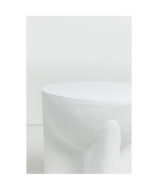 LITHOS HANDLE SIDE TABLE ΛΕΥΚΟ 36.5x36.5x46.5cm