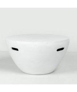 LITHOS CENTRAL COFFEE TABLE ΛΕΥΚΟ 68x68x36cm