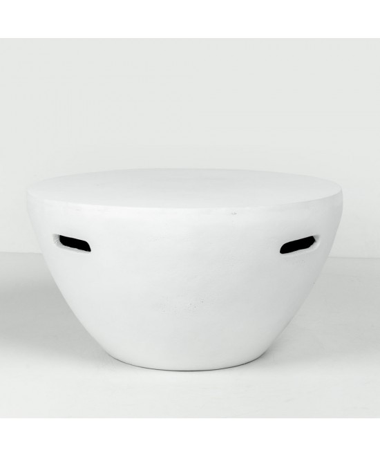LITHOS CENTRAL COFFEE TABLE ΛΕΥΚΟ 68x68x36cm