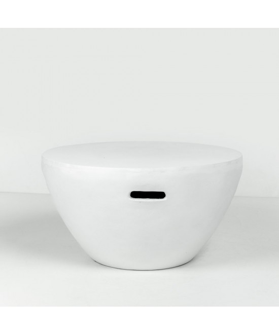 LITHOS CENTRAL COFFEE TABLE ΛΕΥΚΟ 68x68x36cm
