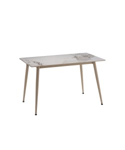 PRIMO ΤΡΑΠΕΖΙ ΛΕΥΚΟ ΜΕ ΟΨΗ ΜΑΡΜΑΡΟΥ 120x70x74cm