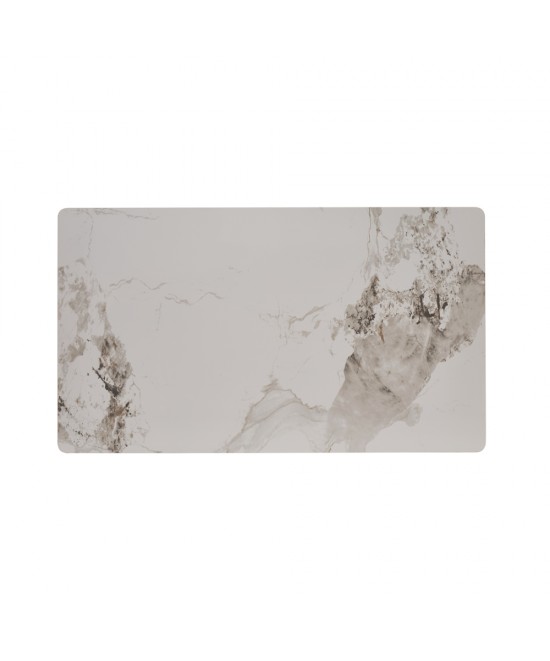 PRIMO ΤΡΑΠΕΖΙ ΛΕΥΚΟ ΜΕ ΟΨΗ ΜΑΡΜΑΡΟΥ 120x70x74cm