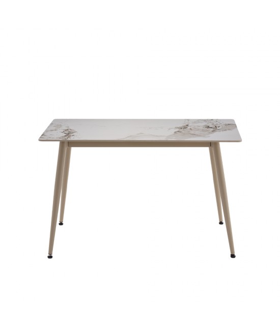 PRIMO ΤΡΑΠΕΖΙ ΛΕΥΚΟ ΜΕ ΟΨΗ ΜΑΡΜΑΡΟΥ 120x70x74cm