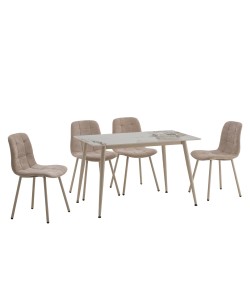 PRIMO ΤΡΑΠΕΖΙ ΛΕΥΚΟ ΜΕ ΟΨΗ ΜΑΡΜΑΡΟΥ 120x70x74cm