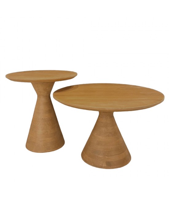 VERTEX COFFEE TABLE ΦΥΣΙΚΟ 50x50x55cm