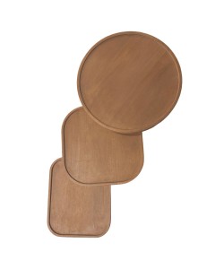 TETRIS COFFEE TABLE SET 3ΤΕΜ ΦΥΣΙΚΟ 45x45x60cm