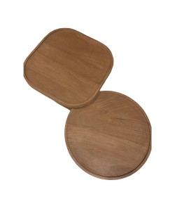 CUBIST SIDE TABLE SET 2ΤΕΜ ΦΥΣΙΚΟ 40x40x50cm