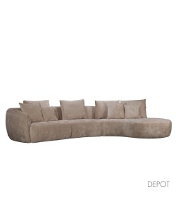 CURVO ΚΑΝΑΠΕΣ ΓΩΝΙΑ ΔΕΞΙΑ BEIGE CREMONA 14 412x162x92cm