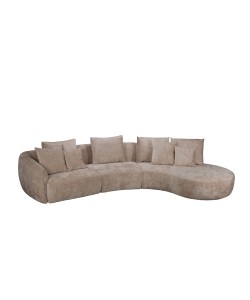 CURVO ΚΑΝΑΠΕΣ ΓΩΝΙΑ ΔΕΞΙΑ BEIGE CREMONA 14 412x162x92cm