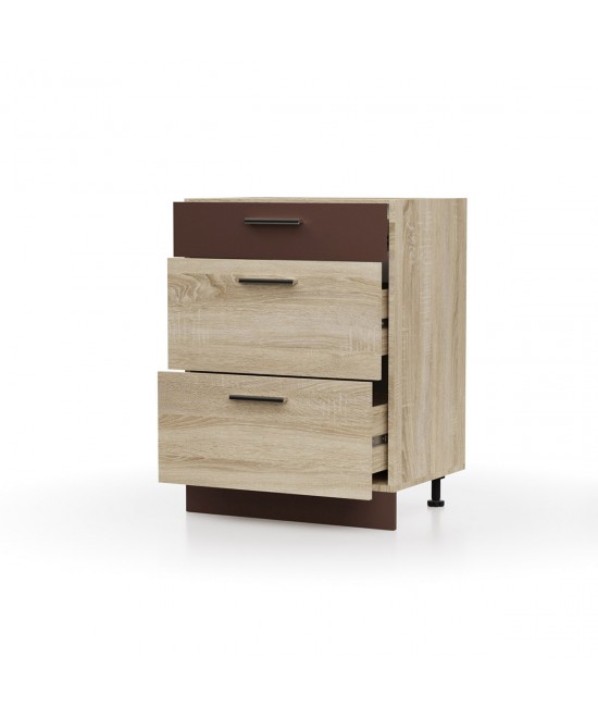 Alina  Συρταριέρα Κάτω 60x44,5x85εκ Σονόμα-Μόκκα