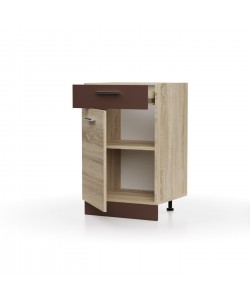 Alina Κάτω ντουλάπι με Συρτάρι 50x44,5x85εκ Σονόμα-Μόκκα Alina Κάτω ντουλάπι με Συρτάρι 50x44,5x85εκ Σονόμα-Μόκκα