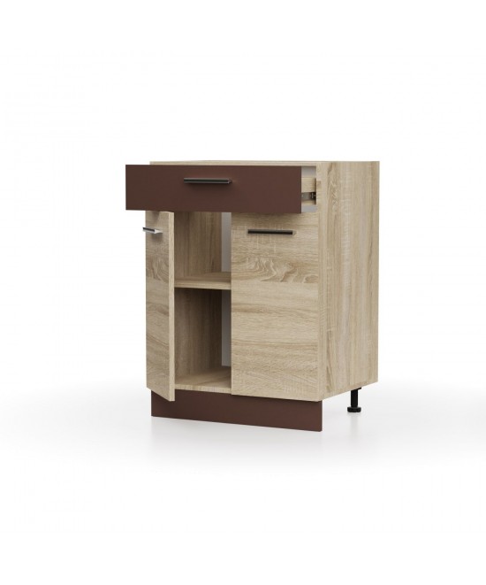 Alina Κάτω ντουλάπι με Συρτάρι 60x44,5x85εκ Σονόμα-Μόκκα