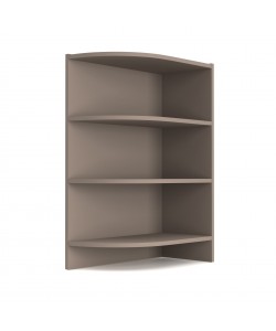 Charlotte Γωνιακό κάτω ντουλάπι με ράφια 56.5x28.5x82cm Μόκα