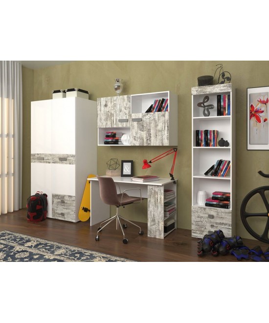 Pump Γραφείο 120x60x73cm Λευκό με Μοντέρνα Διακόσμηση και Ράφια Pump Γραφείο 120x60x73cm Λευκό με Μοντέρνα Διακόσμηση και Ράφια