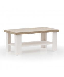 VERNE ΤΡΑΠΕΖΙ ΣΑΛΟΝΙΟΥ 110x60x46.4cm Λευκό/Φυσικός Δρυς