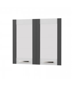 Άνω Πορτάκια-Τζάμι Charlotte Γραφίτη 80x71.8x1.6cm