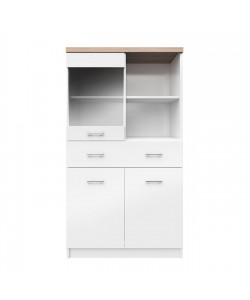 Βιτρίνα Δίφυλλη Top Mix 80x33x145cm Λευκή-Σονόμα Βιτρίνα Δίφυλλη Top Mix 80x33x145cm Λευκή-Σονόμα