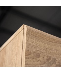 Βιτρίνα Μονόφυλλη Solo 1W 65x35x109cm Sonoma Wenge και MDF Καμπυλωτό τελείωμα στην πόρτα