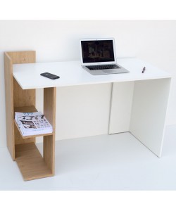 Γραφείο 120x55x85 Λευκό-με Φυσικό Μοντέρνα Σχεδίαση