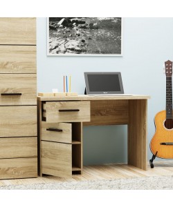 Γραφείο Solo 110x60x76 Sonoma με Wenge και MDF Καμπυλωτό τελείωμα στις πόρτες