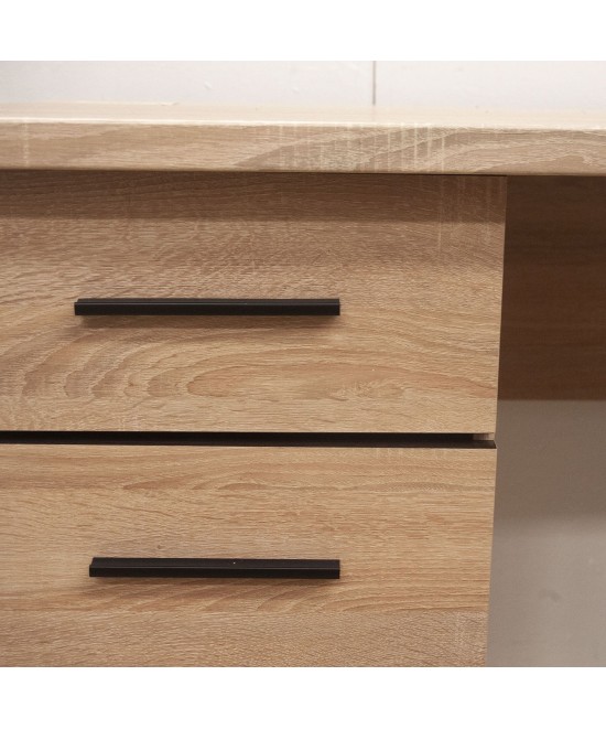Γραφείο Solo 110x60x76 Sonoma με Wenge και MDF Καμπυλωτό τελείωμα στις πόρτες