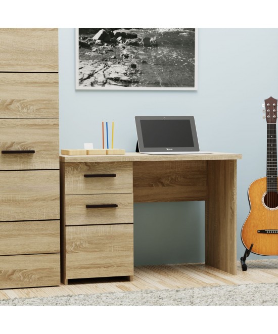 Γραφείο Solo 110x60x76 Sonoma με Wenge και MDF Καμπυλωτό τελείωμα στις πόρτες