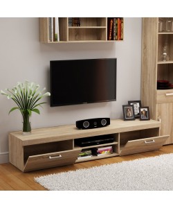 Έπιπλο TV Damis 200x45x39εκ Με MDF Διακόσμηση Sonoma