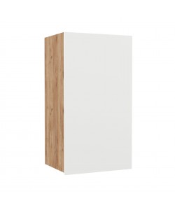 Επιτοίχιο ντουλάπι κουζίνας Soft Λευκό με βελανιδιά Διαστάσεις 40x30,5x72,8εκ