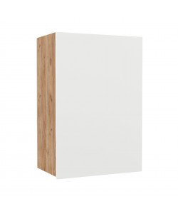 Επιτοίχιο ντουλάπι κουζίνας Soft Λευκό με βελανιδιά Διαστάσεις 50x30,5x72,8εκ