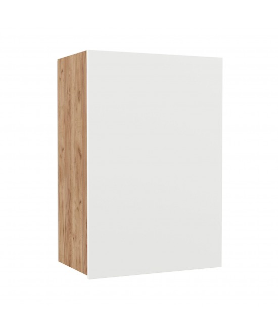 Επιτοίχιο ντουλάπι κουζίνας Soft Λευκό με βελανιδιά Διαστάσεις 50x30,5x72,8εκ