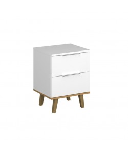 Κομοδίνο Neptune Λευκό-Σονόμα 46x40x61cm