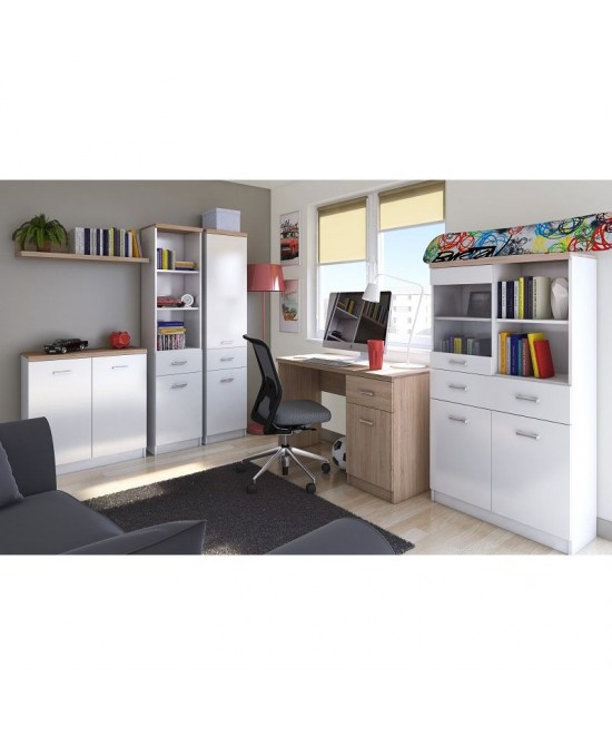 Κομότα KOM2D 80x33x85εκ Λευκή-Σονόμα