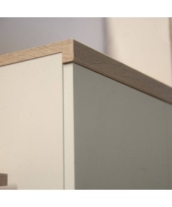 Κομότα Top Mix 60x33x85cm Λευκό-Σονόμα Κομότα Top Mix 60x33x85cm Λευκό-Σονόμα