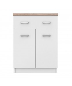 Κομότα Top Mix 60x33x85cm Λευκό-Σονόμα