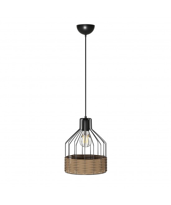Κρεμαστό Φωτιστικό Μονόφωτο Μαύρο Ε27 Φ22x120cm Κρεμαστό Φωτιστικό Μονόφωτο Μαύρο Ε27 Φ22x120cm