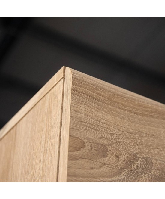 Μπουφές Solo 80x34x74cm Sonoma με Wenge και MDF Καμπυλωτό τελείωμα στις πόρτες